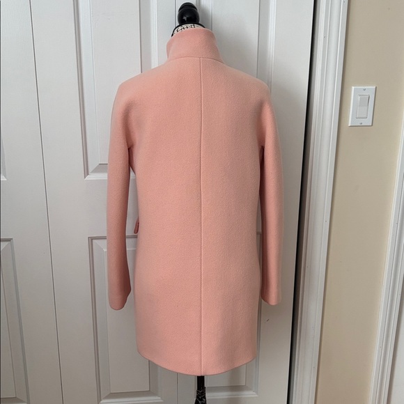J.Crew Pale pink Nello Gori wool Stadium Cloth Coat Sz 2 4 Small - Picture 3 of 13
